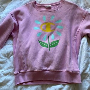 PINK CHAMPION FLOWER HOODIE